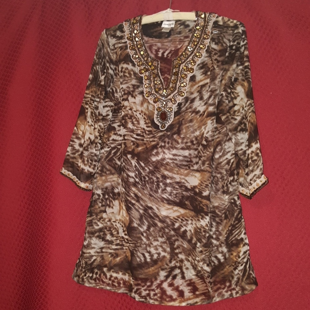 Chico's caftan like blouse